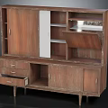 Modern Wooden Hallway Side Cabinet With Drawers Shelves And Cabinet Doors