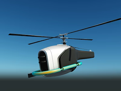 Electric Toy Helicopter With Remote Control Rotors And Colorful Design For Kids 3d model
