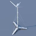 Home Use Small Wind Turbine with Blades Tower and Stable Base Structure for Renewable Energy
