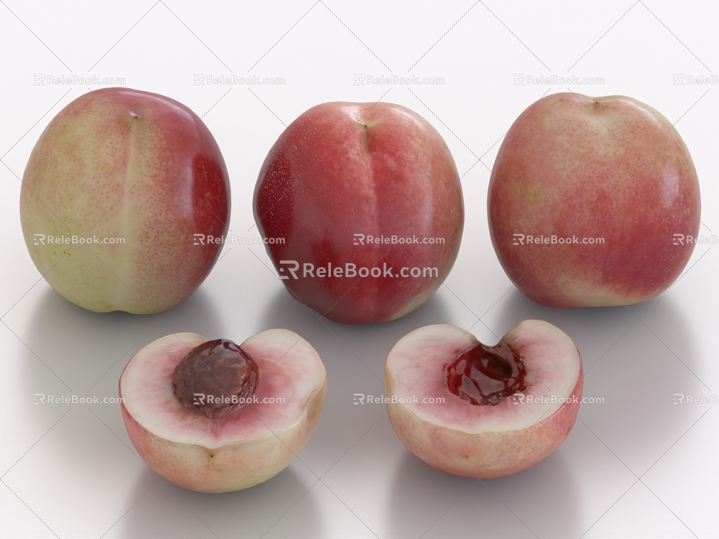 Nectarine Li Guang Peach Peach Li Peach Fruit 3d model