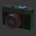 Vintage Digital Camera With Detailed Classic Lens And Retro Textured Body Design