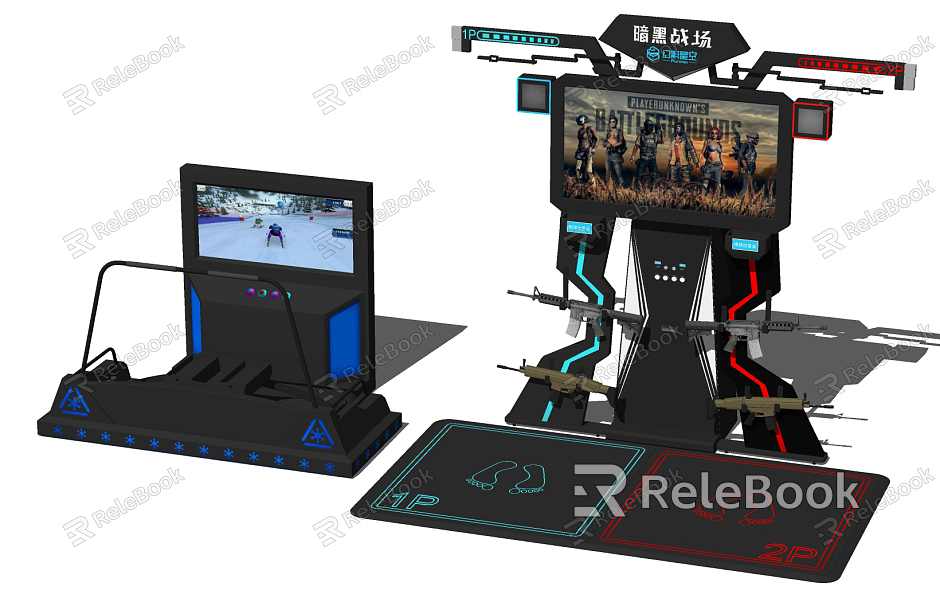 Modern game machine video game city ski machine game equipment model