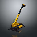 Yellow Black Mobile Telescopic Boom Lift Equipment with Extendable Forks for Construction