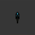 Futuristic Sci Fi Weapon Featuring Blue Glowing Elements And Sleek Design