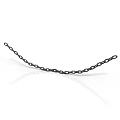 Black Metal Chain Industrial Equipment With Curved Shape Shiny Reflective Surface Isolated On White Background