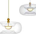 Modern Clear Glass Pendant Lights With Gold Metal Accents And Bright Illumination