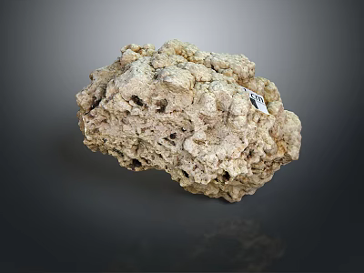 Natural Stone And Wood Materials With Label For Decorative Applications 3d model