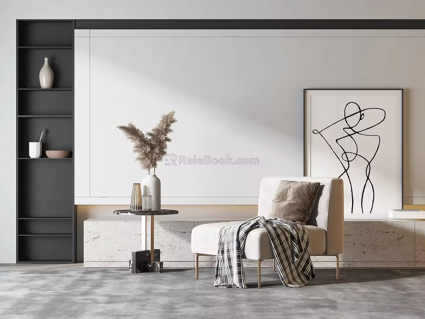 Modern single sofa single chair side several combination 3d model