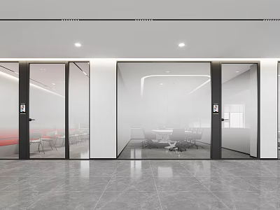 Glass partition gradient film 3d model