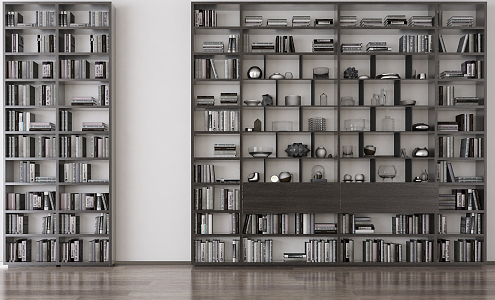 Modern bookcase 3d model