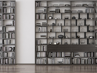 Modern bookcase 3d model