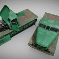 Green Tracked Truck Models With Detailed Vintage Design And Collectible Features