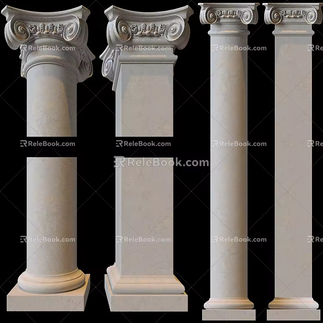 European Roman Column 3d model