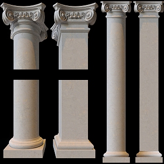 European Roman Column 3d model