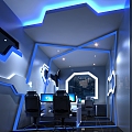 Modern Internet Cafe E-sports Internet Cafe 3d model