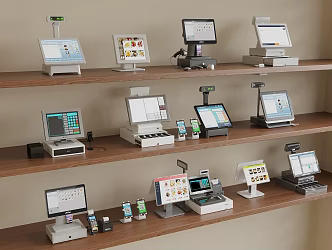 Cash register ordering machine ordering machine scanning code payment 3d model