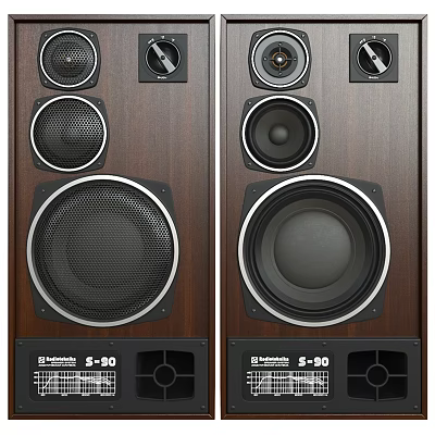 Technics S90 Wooden Floorstanding Speakers With Multiple Drivers And Classic Design 3d model