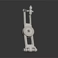 White Industrial Robotic Arm Equipment With Mechanical Rotating Components