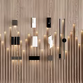 Modern Interior Design Featuring Stylish Pendant Lights With Wooden Wall Background