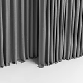 Gray Modern Curtains with Soft Texture and Elegant Drapes for Interior Decoration 3d model