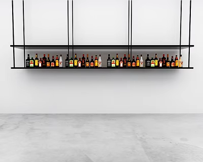 Modern wine rack hoisting wine cabinet 3d model Modern wine rack hoisting wine cabinet 3d model