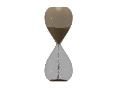 Elegant Two Toned Glass Hourglass With Flowing Sand And Modern Design 3d model