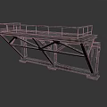 Heavy Duty Industrial Metal Platform With Steel Support Frame And Safety Railing