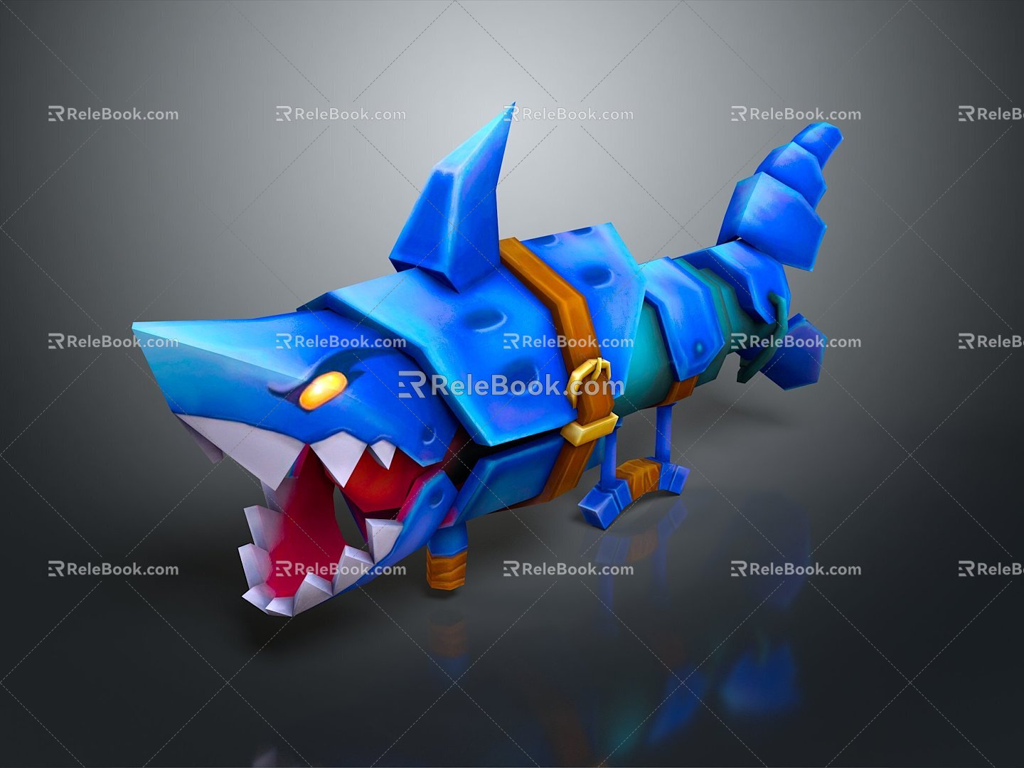 Machine Shark Shark Science Fiction Shark Future Shark Concept Shark Machine Shark Animal Game Animal 3d model