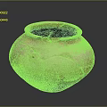 Ancient Terracotta Pottery Jar With Cracked Surface Broken Rim And Handcrafted Texture