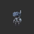 Mechanical Robot Shaped Amusement Equipment For Kids With Jointed Arms And Metal Frame