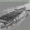 3D Rendered Aircraft Carrier Flight Deck And Hull
