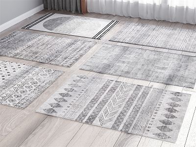 modern square carpet 3d model