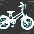 Purple And White Kids Bicycle With Training Wheels And White Seat