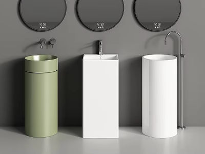 Modern wash basin column basin floor basin faucet wash basin wash basin vertical basin wash basin 3d model