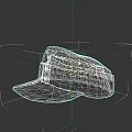 Gray Cloth Cap With Decorative Buttons And Badge Classic Fashion Accessory For Daily Wear