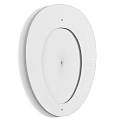 Elegant Oval Blue Mirror With Sleek Frame For Home Interior Decor