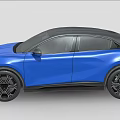 Blue Modern Sporty SUV With Black Roof And Stylish Wheels Design