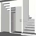 Kone Elevator Home Elevator Glass Elevator Staircase Rotating Staircase 3d model