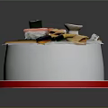 Creative Sushi Themed Cake Topped With Sushi Rolls Soy Sauce And Chopsticks