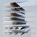 Modern Stylish Suspended Ceiling Design With White Black Beige Panels And Strips