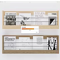 Modern Bookshelf Wall-Hanging Bookshelf 3d model