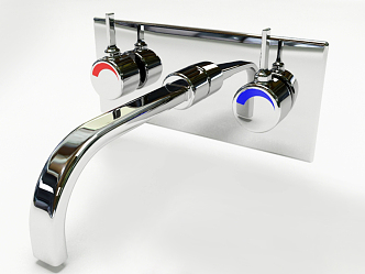 Modern faucet wall out faucet 3d model