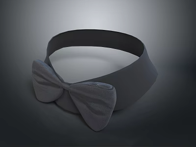 Stylish Headband With Decorative Bow And Soft Texture Fashion Accessory 3d model