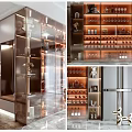Modern Wine Cabinet Multi-function Wine Cabinet 3d model
