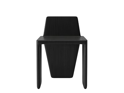 Modern Minimalist Black Leisure Chair With Sleek Wooden Texture And Ergonomic Design 3d model