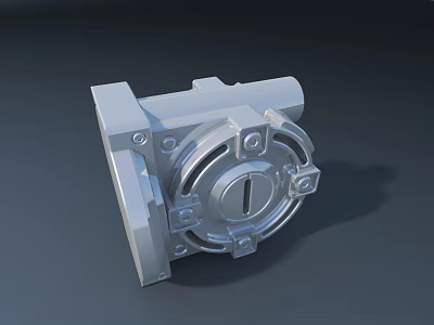Door Arch With Metal Material Bolts Circular Structure And Square Base 3d model