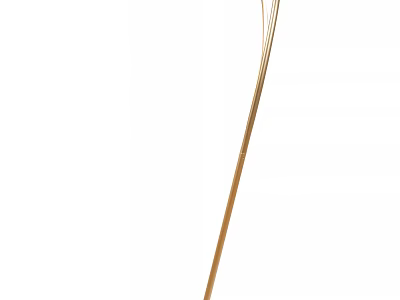 Modern Gold Metal Floor Lamp With Slim Stand For Living Room Decor 3d model