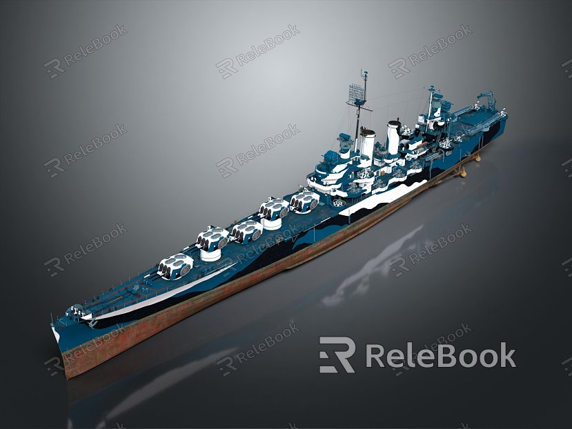 Modern warship French destroyer Desai ship ship model