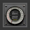 Mechanical Engine Tachometer Gauge With RPM Scale And Overspeed Indicator 3d model