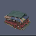 Colorful Towels Stacked With Various Colors And Patterns Essential Daily Living Supplies